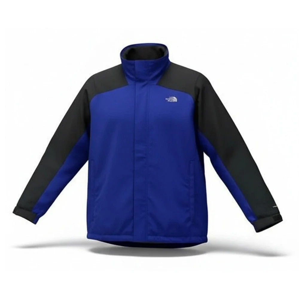 The North Face Jacket Mens XL Blue Black Colorblock‎ Full Zip Lightweight